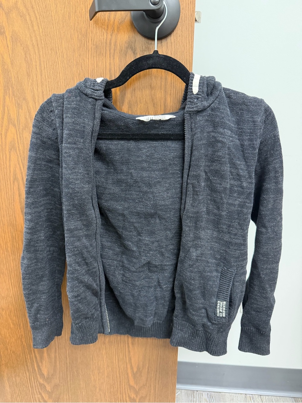 H&M Kids Charcoal Gray Hooded Zip Jacket